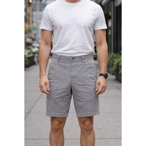 J.Crew Shorts Men's Size 30 Gray Chino Flat Front Preppy Walking Stretch Classic